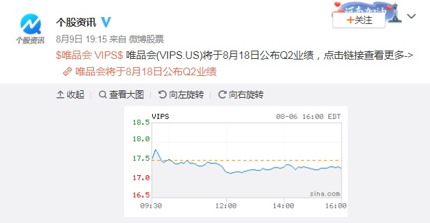 唯品會(huì)將于8月18日公布2023年Q2業(yè)績(jī)報(bào)告